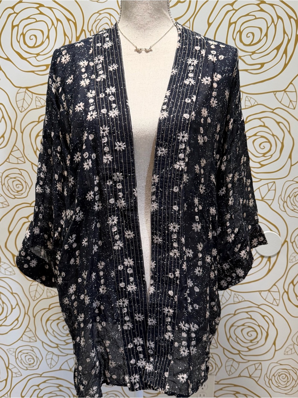 Anthropologie Lotte Erfurt Hjorth limited edition Floral open kimono